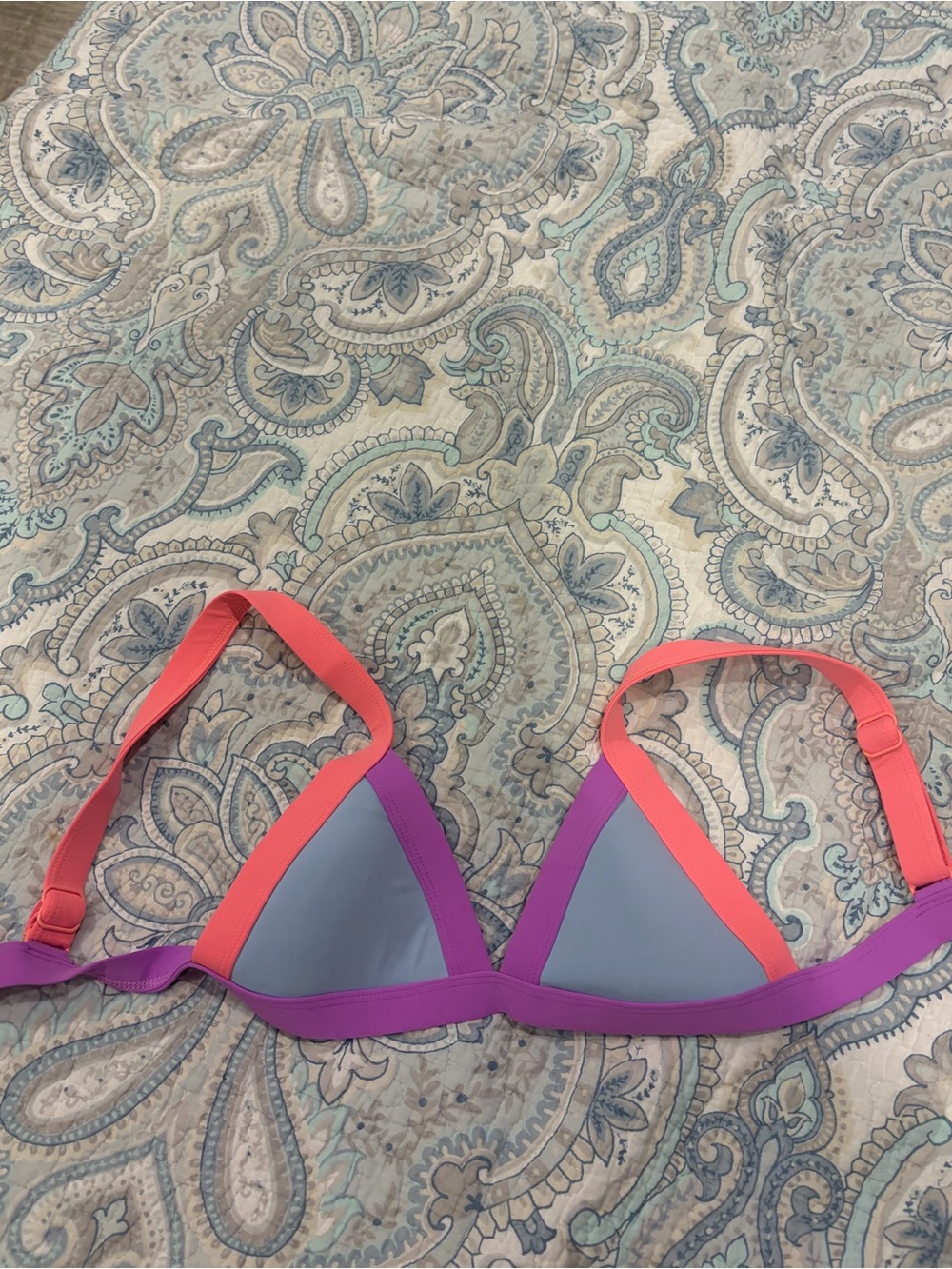 One One Colorblock Bikini Top